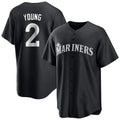 S.Mariners #2 Cole Young Player Black Home Limited Hdoa Stitched Jerseys