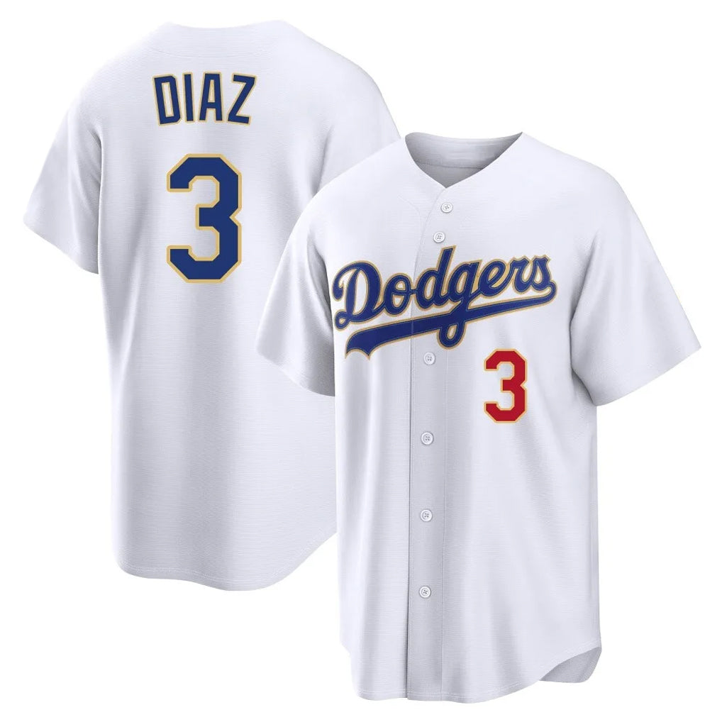 LA.Dodgers #3 Edwin D¨ªaz Player Gold White 2026 Collection Stadium Limited Hdoa Stitched Jerseys