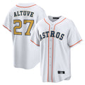 H.Astros #27 Jose Altuve Player Gold Collection Game Home Hdoa Stitched Jerseys