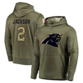C.Panthers #2 Michael Jackson Player Olive Salute to Service Hoodies Hdoa Stitched Jerseys