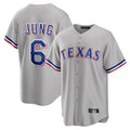 T.Rangers #6 Josh Jung Player Gray Limited Home Hdoa Stitched Jerseys