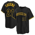 C.Reds #21 Hunter Greene Player Black Snake Skin City Home Hdoa Stitched Jerseys