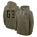 A.Falcons #63 Chris Lindstrom Player Olive 2025 Salute to Service Hoodies Hdoa Stitched Jerseys