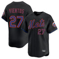 NY.Mets #27 Mark Vientos Player Black Alternate Home Limited Hdoa Stitched Jerseys