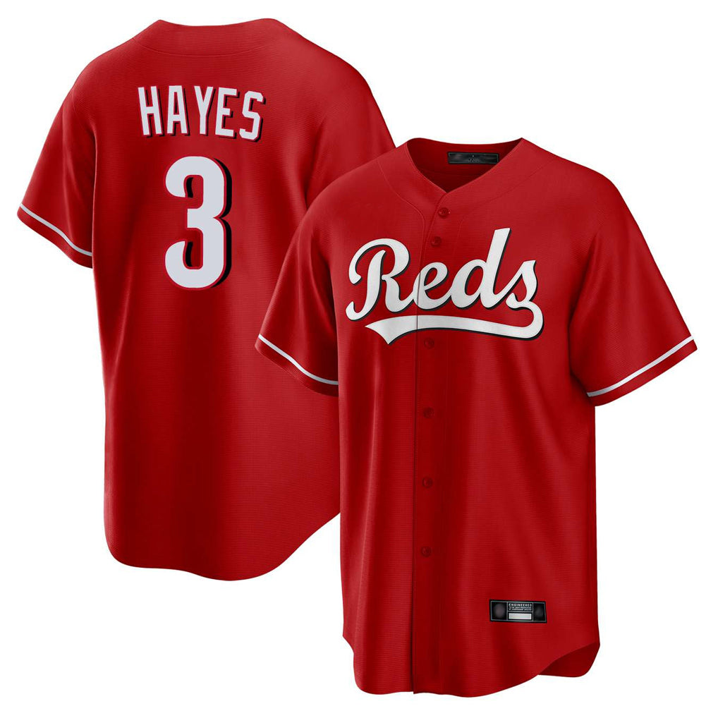 C.Reds #3 Ke'Bryan Hayes Player Red Home Game Hdoa Stitched Jerseys