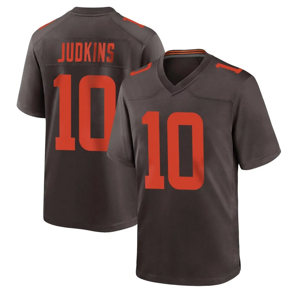 C.Browns #10 Quinshon Judkins Player Brown Alternate Home Game Hdoa Stitched Jerseys
