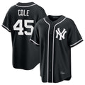 NY.Yankees #45 Gerrit Cole Player Black Out Game Home Hdoa Stitched Jerseys