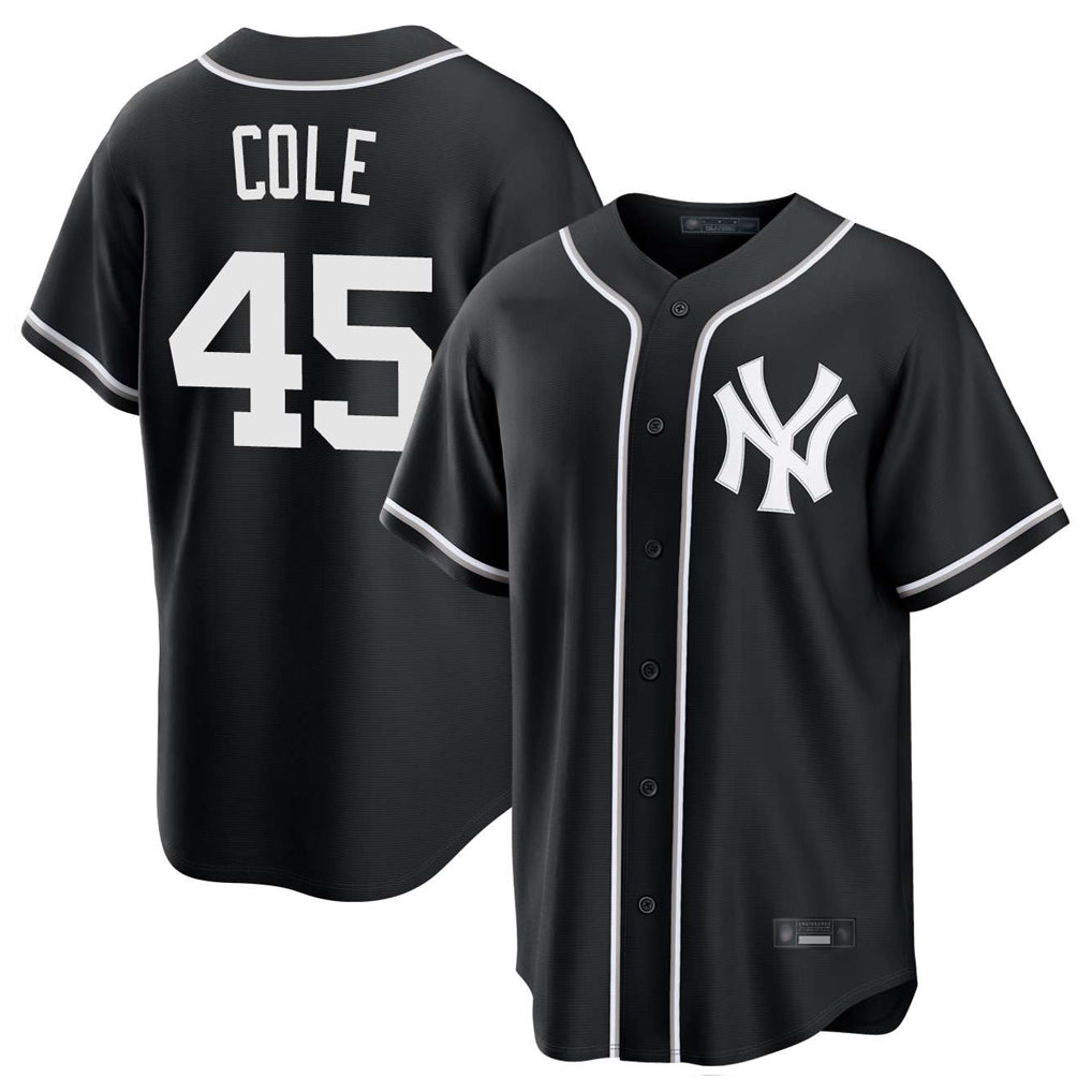 NY.Yankees #45 Gerrit Cole Player Black Out Game Home Hdoa Stitched Jerseys