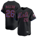 NY.Mets #26 Nolan McLean Player Black Alternate Home Limited Hdoa Stitched Jerseys