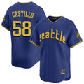 S.Mariners #58 Luis Castillo Player Royal City Connect Home Limited Hdoa Stitched Jerseys