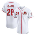 C.Reds #28 Eugenio Su¨¢rez Player White Limited Elite Home Hdoa Stitched Jerseys