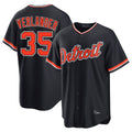 D.Tigers #35 Justin Verlander Player Navy Home Game Hdoa Stitched Jerseys