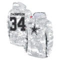 D.Cowboys #34 Jalen Thompson Player Arctic Camo Salute to Service Hoodies Limited Game Hdoa Stitched Jerseys