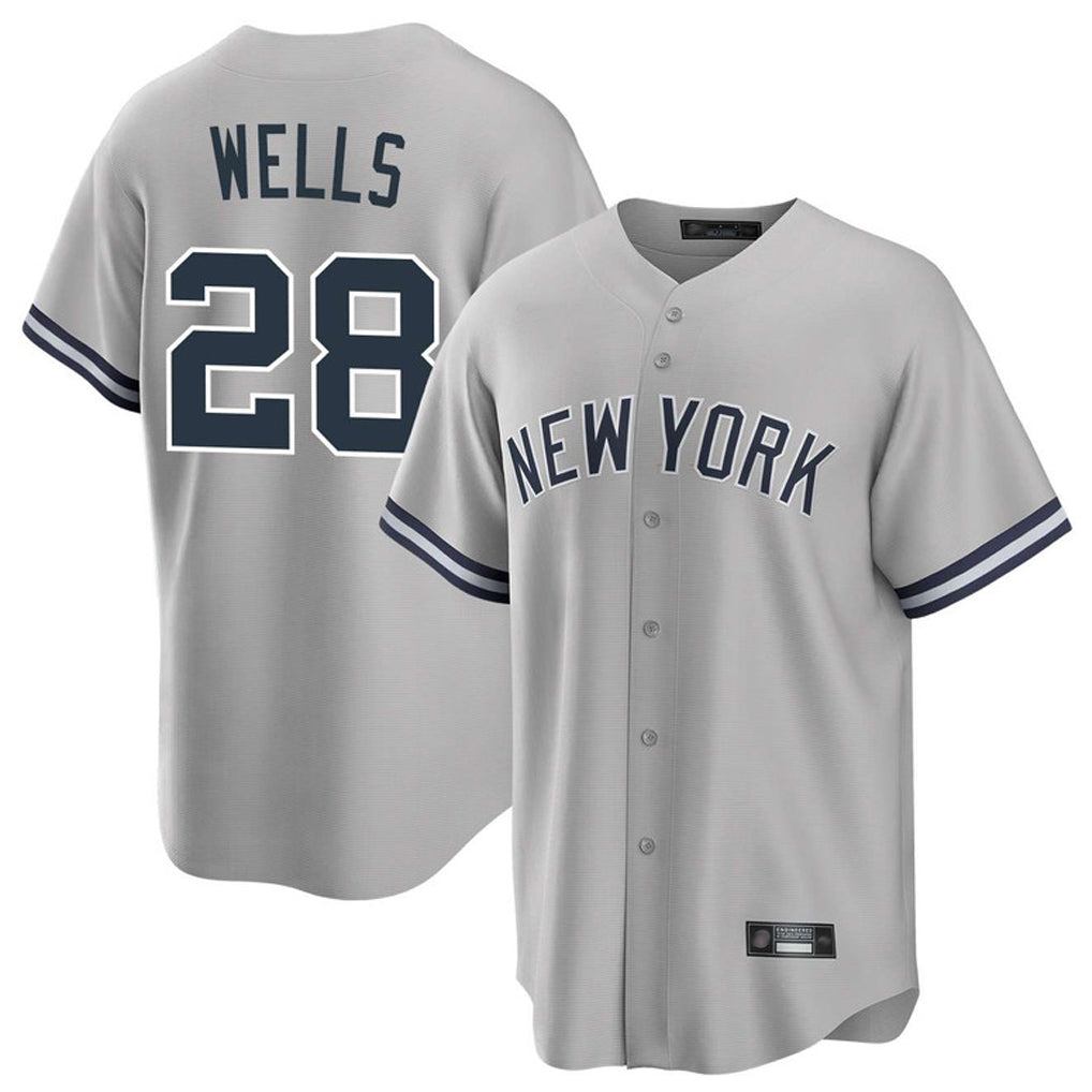 NY.Yankees #28 Austin Wells Player Gray Road Game Hdoa Stitched Jerseys