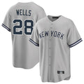 NY.Yankees #28 Austin Wells Player Gray Road Game Hdoa Stitched Jerseys
