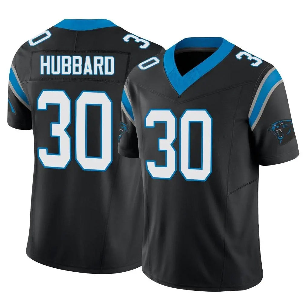 C.Panthers #30 Chuba Hubbard Player Black Vapor F.U.S.E. Limited Home Game Hdoa Stitched Jerseys