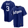 LA.Dodgers #3 Edwin D¨ªaz Player Royal Game Hdoa Stitched Jerseys