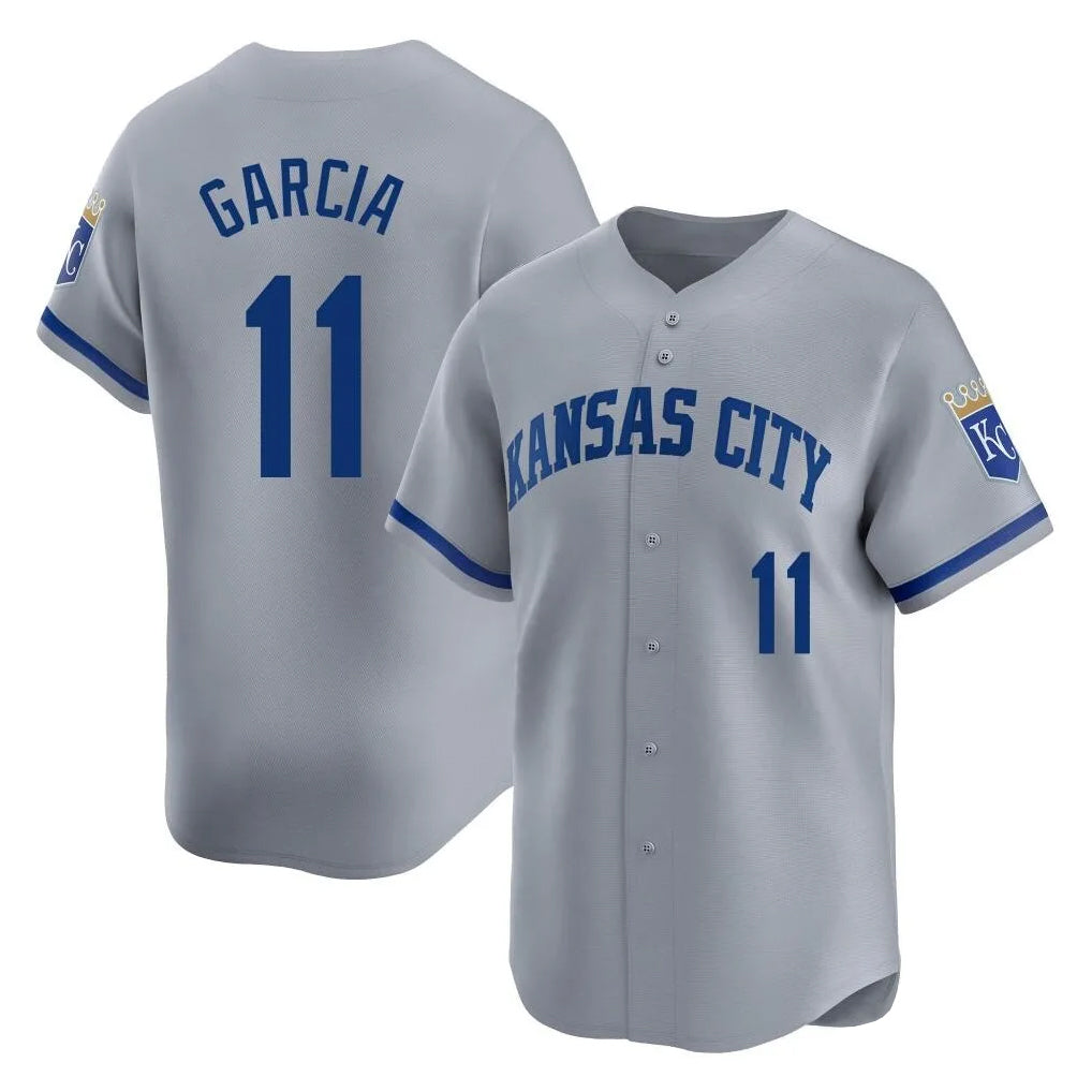KC.Royals #11 Maikel Garcia Player Gray Limited Home Hdoa Stitched Jerseys