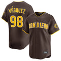 S.Diego Padres #98 Randy Vasquez Player Brown Home Limited Hdoa Stitched Jerseys