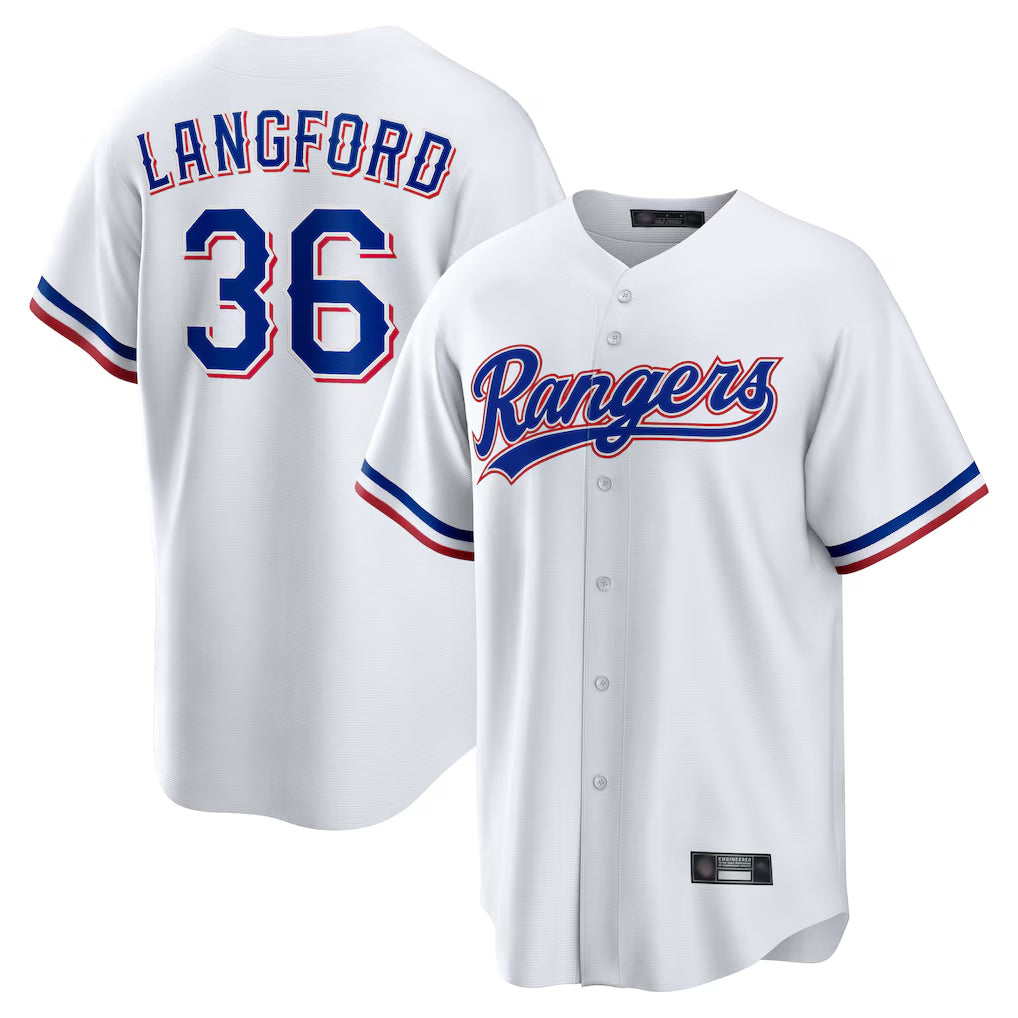 T.Rangers #36 Wyatt Langford Player White Home Game Hdoa Stitched Jerseys