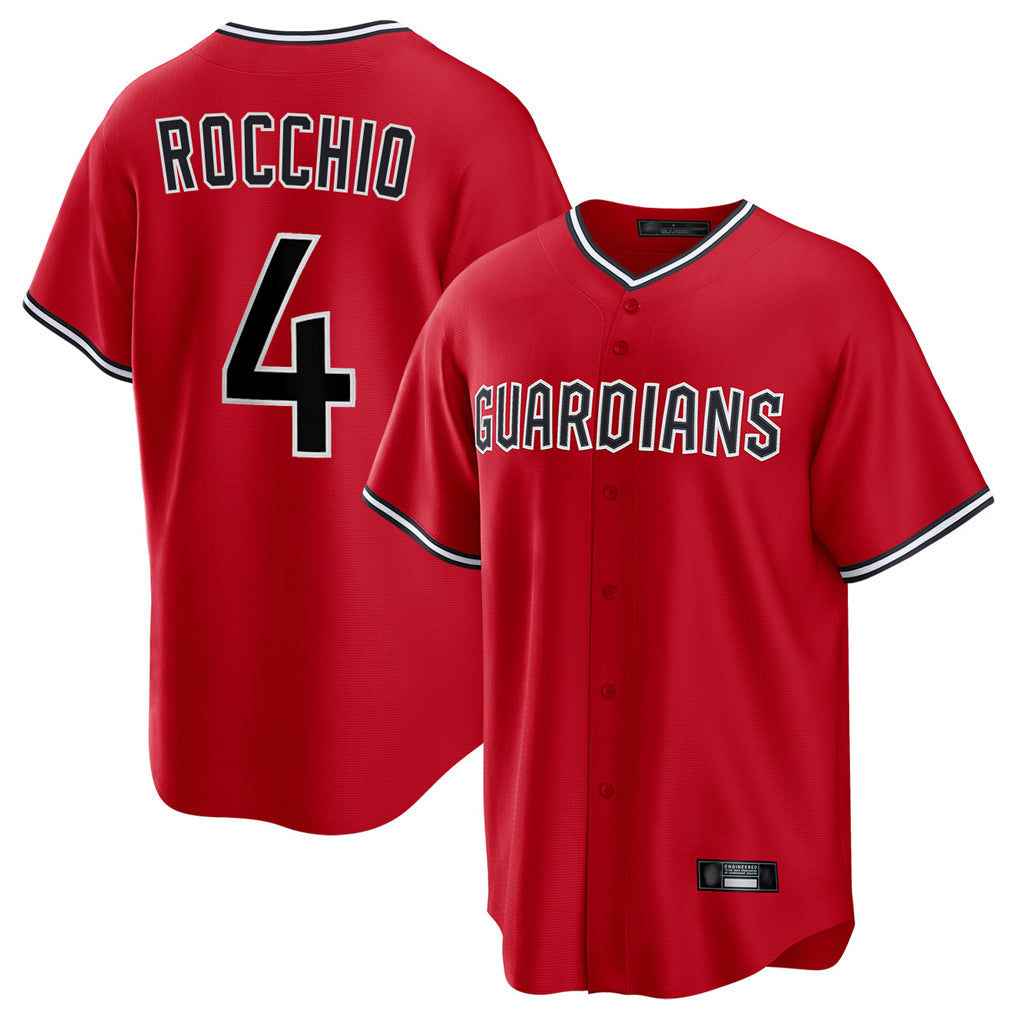 C.Guardians #4 Brayan Rocchio Player Red Home Game Hdoa Stitched Jerseys
