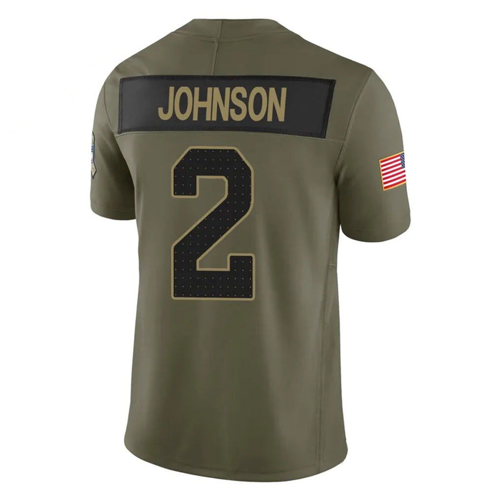 A.Cardinals #2 Will Johnson Player Olive Salute To Service Limited Home Game Hdoa Stitched Jerseys