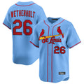 St. Louis Cardinals #26 JJ Wetherholt Player Light Blue Home Limited Hdoa Stitched Jerseys