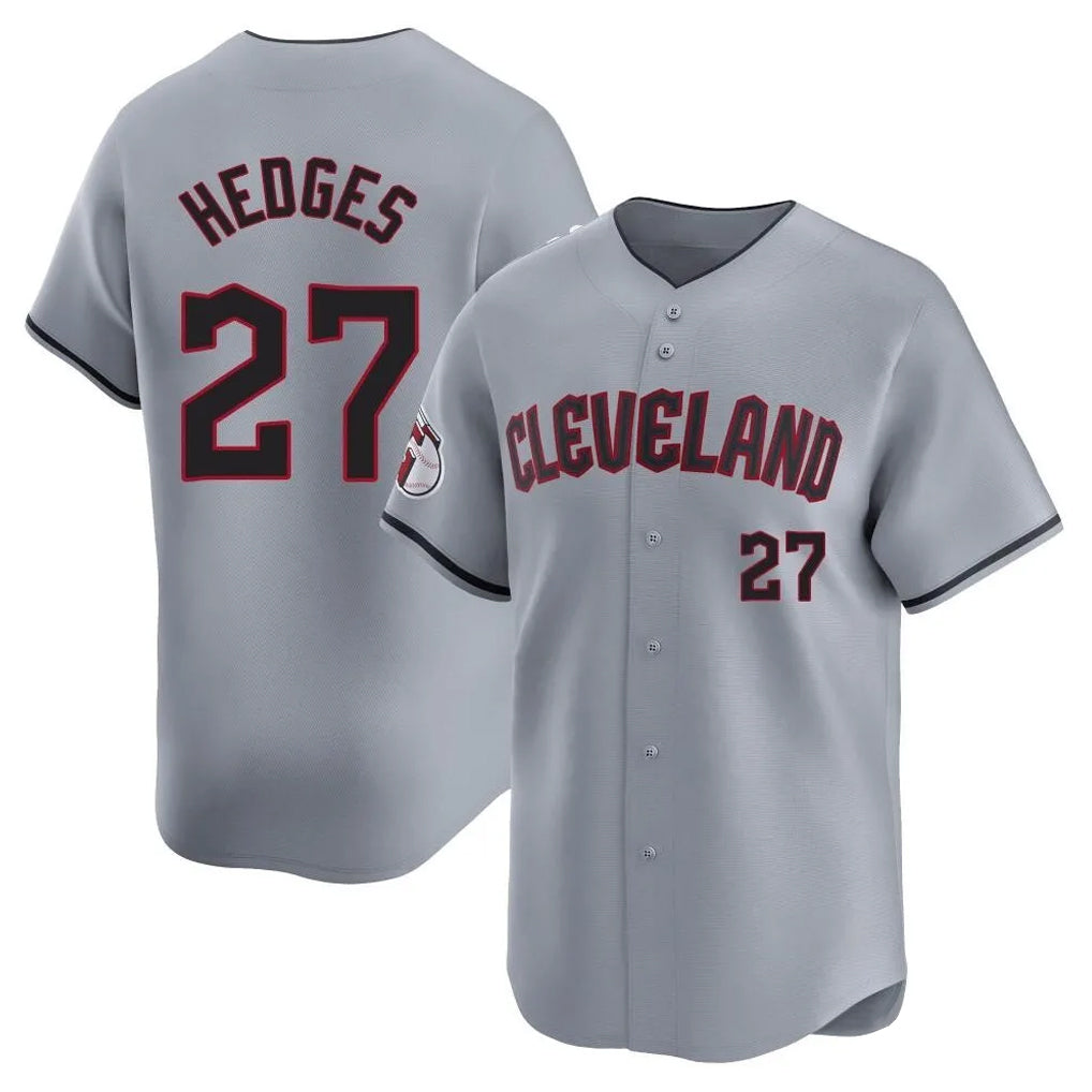 C.Guardians #27 Austin Hedges Player Gray Road Limited Home Hdoa Stitched Jerseys