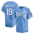KC.Royals #19 Michael Massey Player Light Blue Alt Limited Home Hdoa Stitched Jerseys