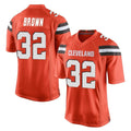 C.Browns #32 Jim Brown Player Orange Vapor Limited Home Game Hdoa Stitched Jerseys