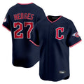 C.Guardians #27 Austin Hedges Player Navy Limited Home Hdoa Stitched Jerseys