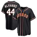 H.Astros #44 Yordan Alvarez Player Black Fashion Out Home Game Hdoa Stitched Jerseys