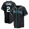 S.Mariners #2 Cole Young Player Black Fashion Home Limited Hdoa Stitched Jerseys