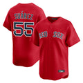 B.Red Sox #55 Ranger Su¨¢rez Player Red Limited Home Game Hdoa Stitched Jerseys