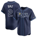 T.Bay Rays #2 Yandy Diaz Player Navy Home Limited Hdoa Stitched Jerseys
