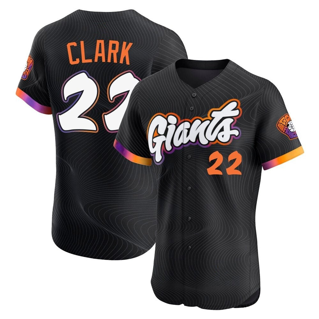 SF.Giants #22 Will Clark Player Black 2025 City Connect Home Limited Elite Hdoa Stitched Jerseys