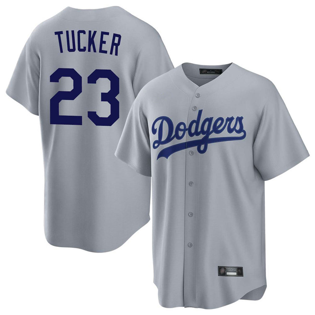LA.Dodgers #23 Kyle Tucker Player Gray Game Hdoa Stitched Jerseys
