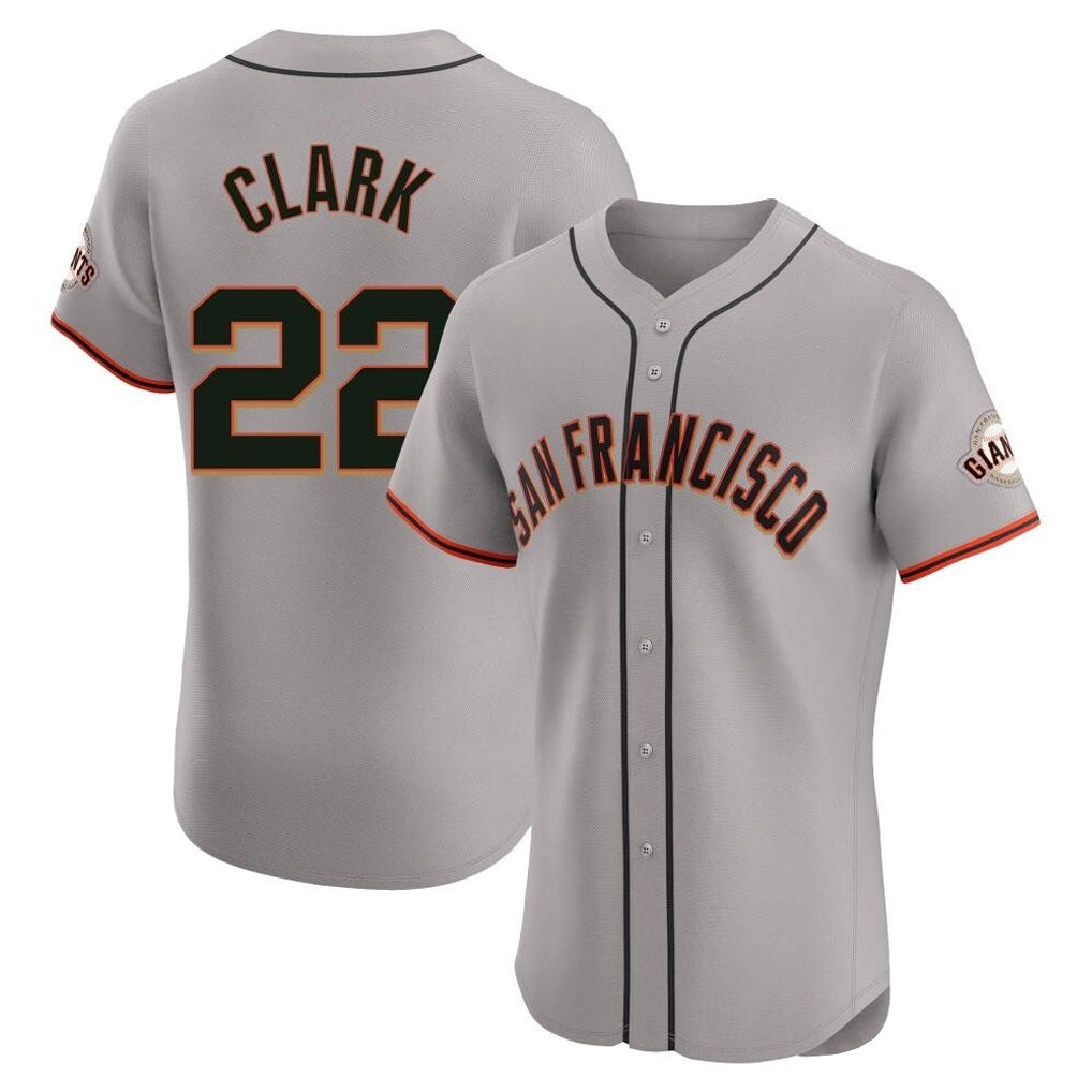 SF.Giants #22 Will Clark Player Gray Home Limited Elite Hdoa Stitched Jerseys
