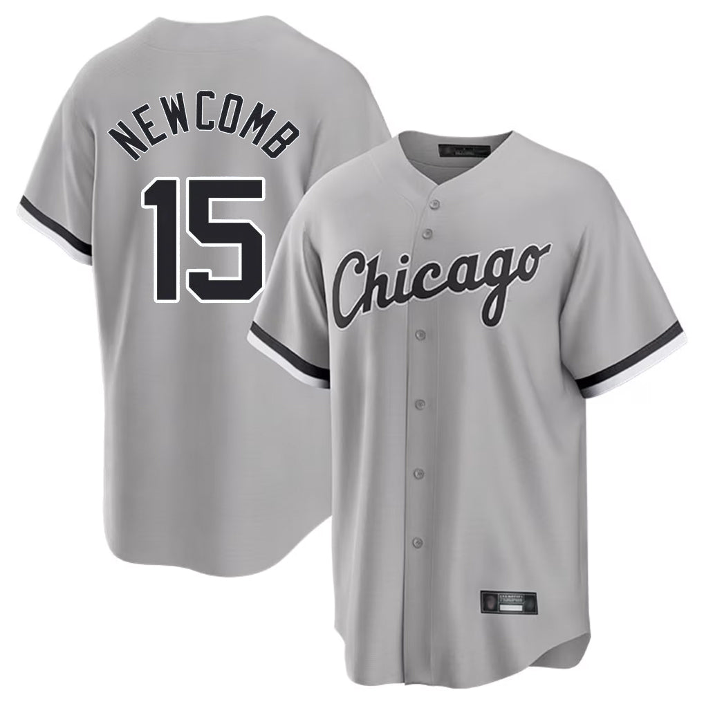 C.White Sox #15 Sean Newcomb Player Gray Home Game Hdoa Stitched Jerseys