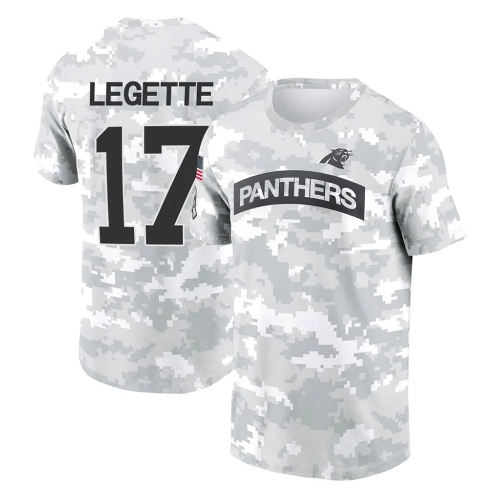 C.Panthers #17 Xavier Legette Player Arctic Camo Salute to Service T-Shirt Hoodies Hdoa Stitched Jerseys
