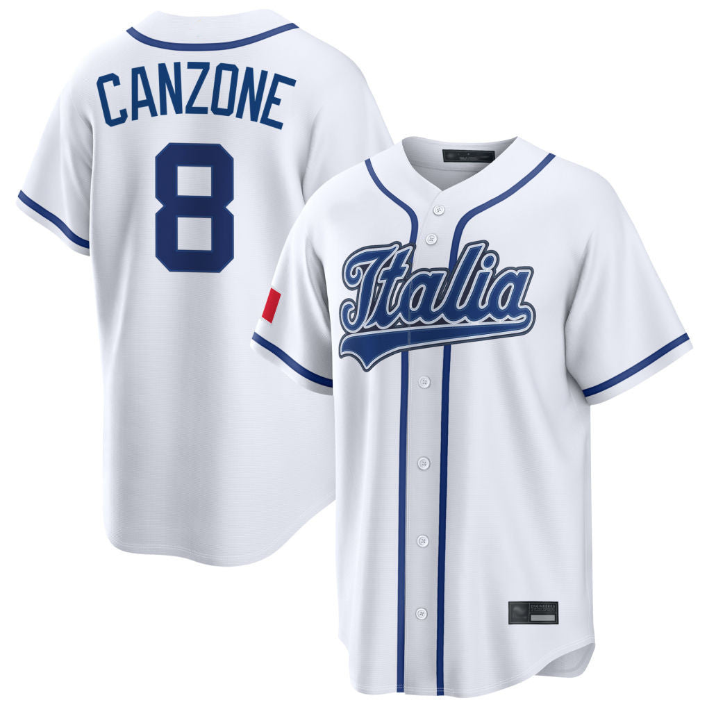 S.Mariners #8 Dominic Canzone Player White Italy 2026 World Classic Home Game Hdoa Stitched Jerseys