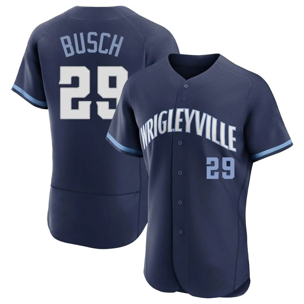 C.Cubs #29 Michael Busch Player Navy City Connect Limited Elite Home Hdoa Stitched Jerseys