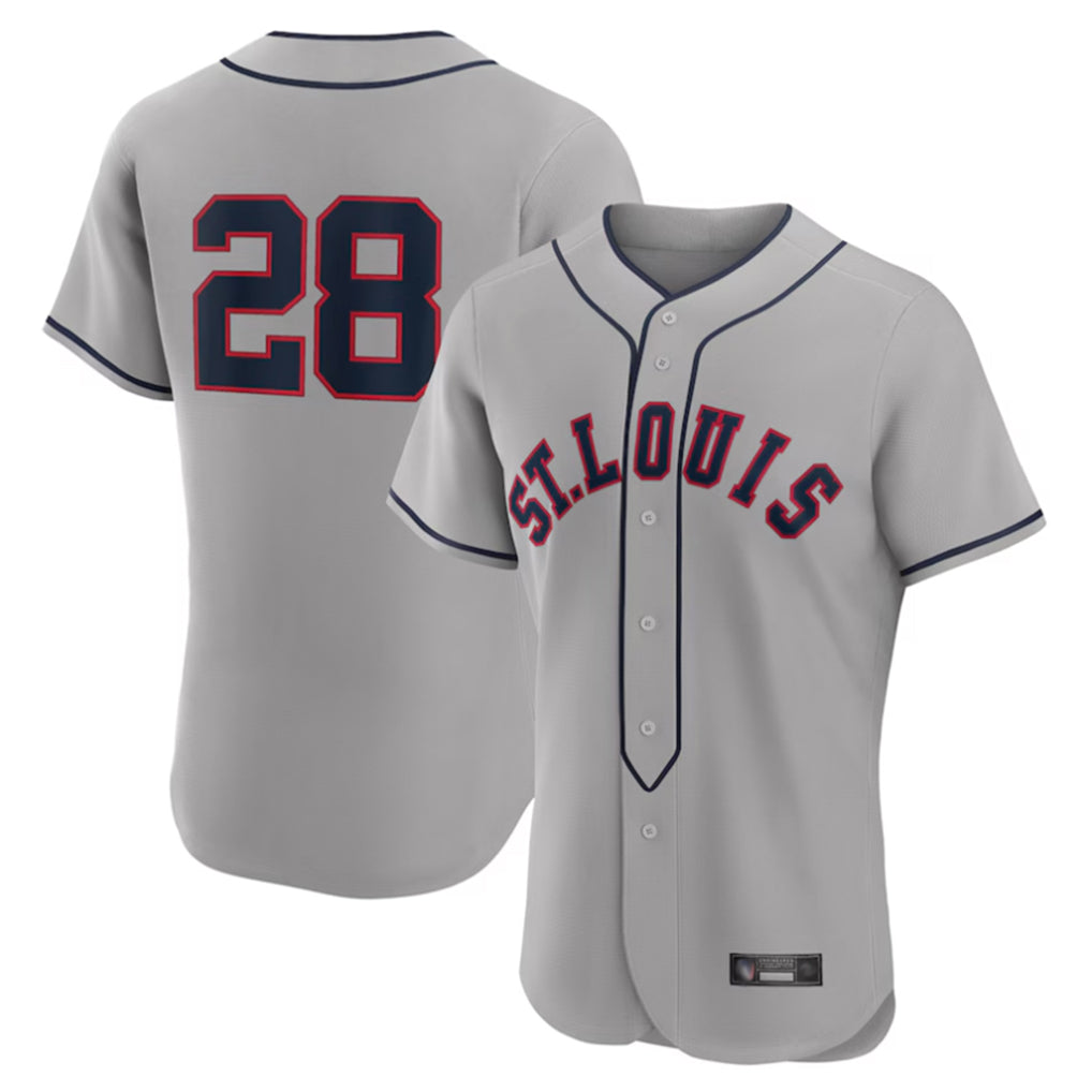 St. Louis Cardinals #28 Nolan Arenado Player Gray Home Limited Elite Hdoa Stitched Jerseys