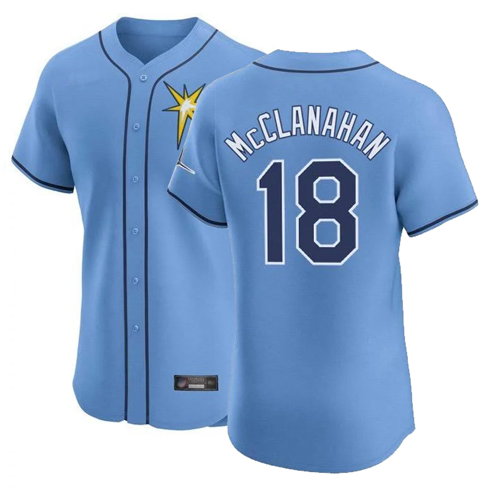 T.Bay Rays #18 Shane McClanahan Player Light Blue Home Limited Hdoa Stitched Jerseys