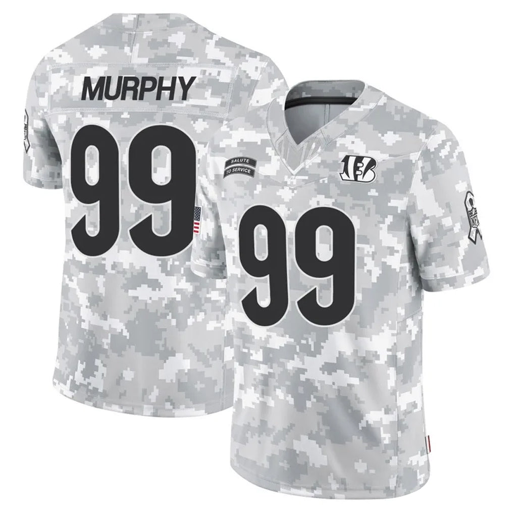 C.Bengals #99 Myles Murphy Player Arctic Camo Salute to Service Limited Hdoa Stitched Jerseys