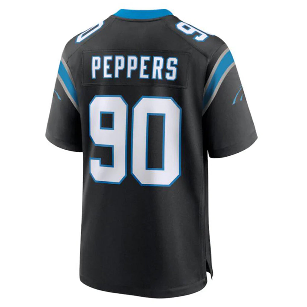 C.Panthers #90 Julius Peppers Player Black Home Game Hdoa Stitched Jerseys