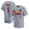 St. Louis Cardinals #1 Ozzie Smith Player Gray Home Limited Hdoa Stitched Jerseys