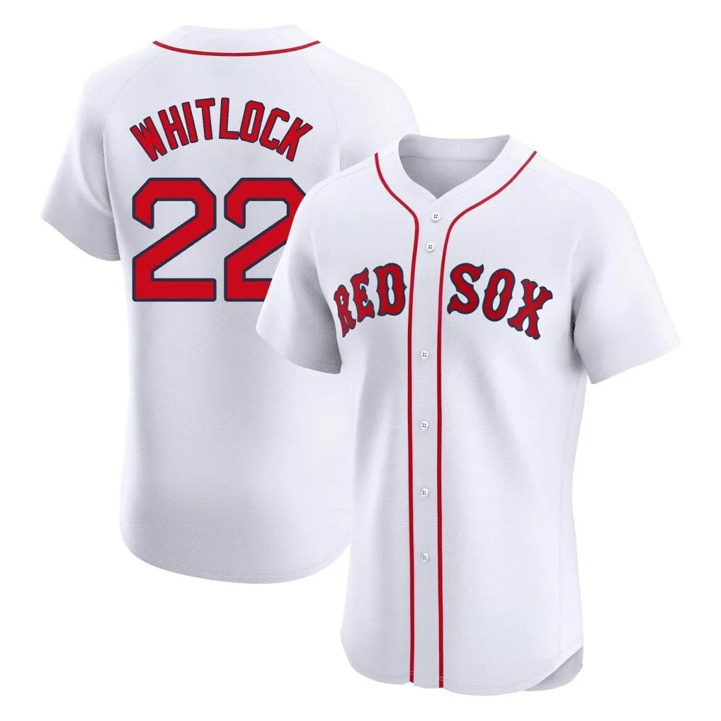 B.Red Sox #22 Garrett Whitlock Player White Limited Elite Home Game Hdoa Stitched Jerseys