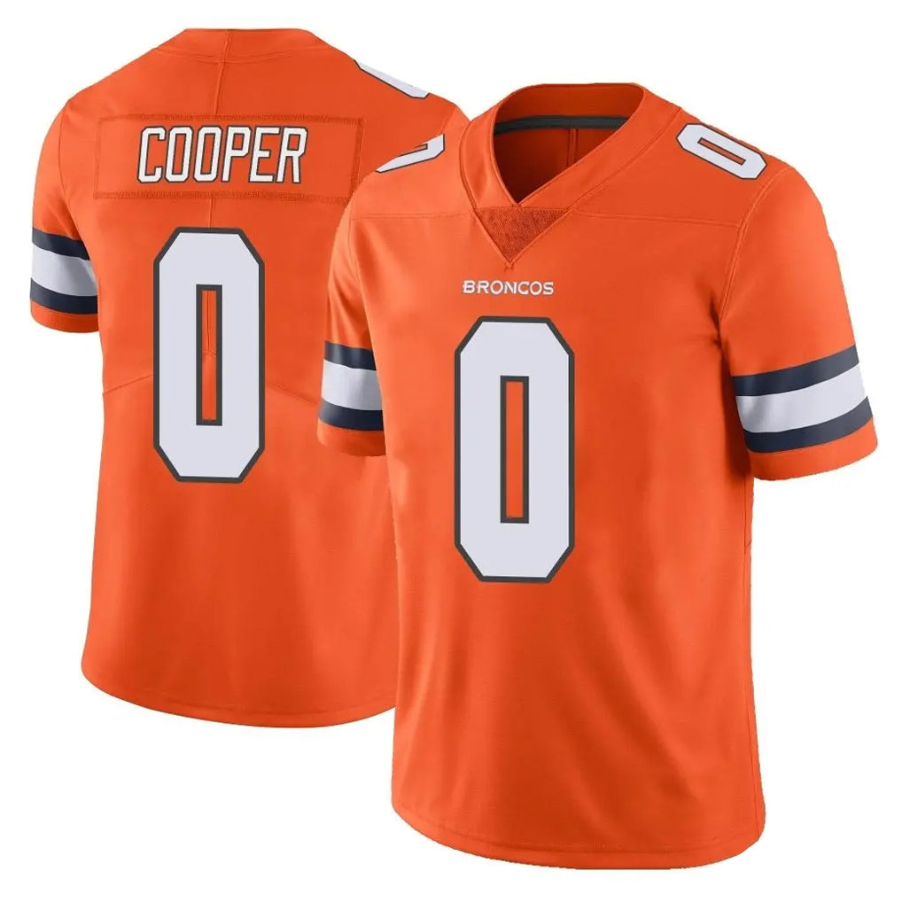 D.Broncos #0 Jonathon Cooper Player Orange Vapor Untouchable Limited Home Game Hdoa Stitched Jerseys