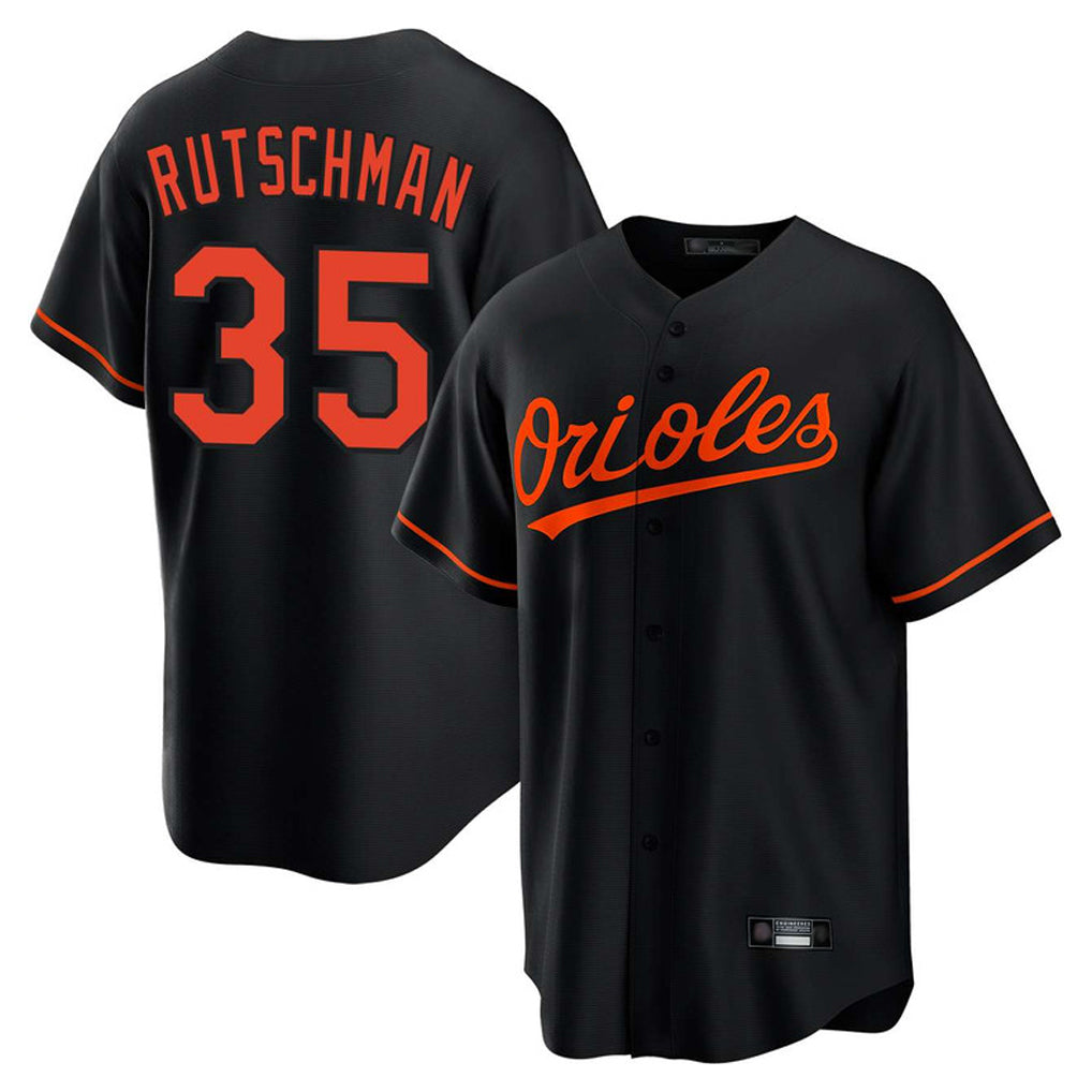 B.Orioles #35 Adley Rutschman Player Black Home Game Hdoa Stitched Jerseys